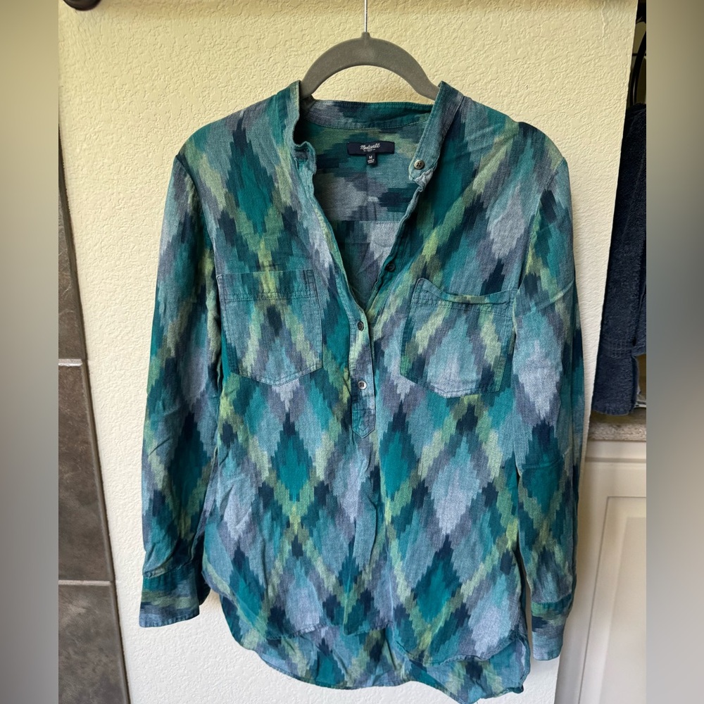 Madewell 100% Cotton 3/4 button down shirt